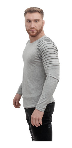 Imagen 6 de 8 de Remera Hombre Pack 2 Manga Larga Ultima Modelo Importad A15