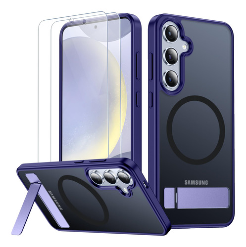 Funda Para Samsung S24 Plus Magnetico+soporte Violeta 