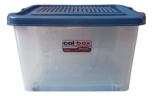 Col Box Caja Plastica Apilable X 24 Lts Colombraro C/ruedas 