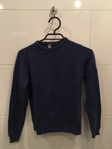 Sweater Niño Algodon Azul Oscuro Zara Talla 9-10 Años