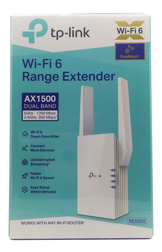 Extensor De Rango Dual Band Wifi 6 Ax1500 Re505x Tp-link