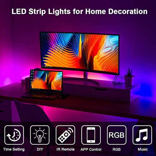 Tira De Luz De Neón Led Rgb De 100 Pies/15 Metros Regu...