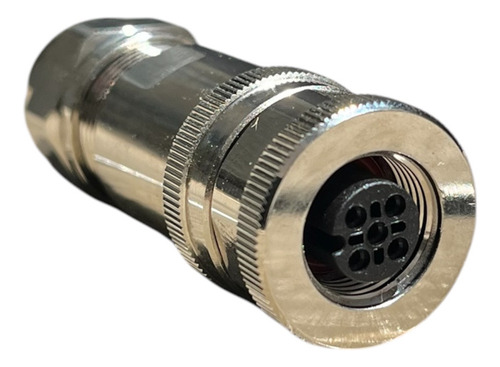 Conector Metálico Apantallado Blindado M12 4 Y 5 Pines 5 Pines Hembra