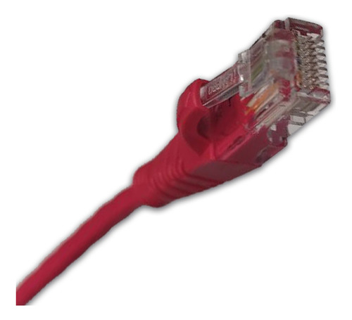 Patch Cord Utp Para Red Cat 6 1 Metro Rojo Vertical Cable