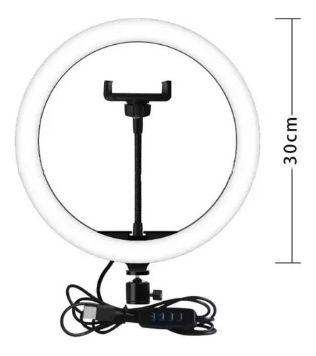 Aro Led (30cm) + Tripode (210cm) Con Soporte Celular