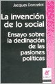 La Invención De Lo Social - Jacques Donzelot