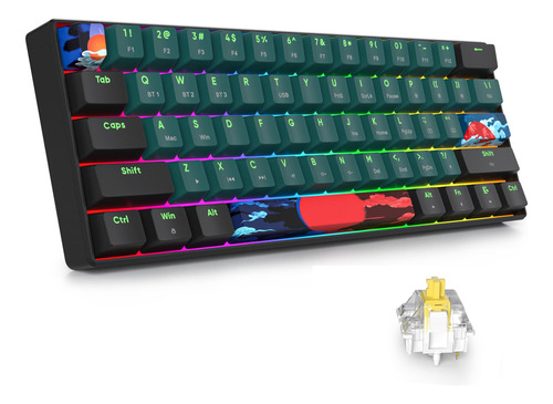 Surmen Gt61 Teclado Mecnico Para Juegos 60% Rgb Retroilumina