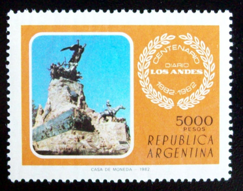 Argentina, Sello Gj 2064 Diario Los Andes 1982 Mint L5242