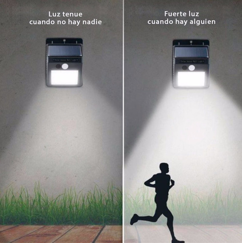 Lámpara Solar Led 1 Pack Sensor Queda Encendida De Noche.