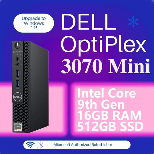 Dell Optiplex 3070 Mini Intel Core I5-9500t 16gb 512gb Ssd (Reacondicionado)