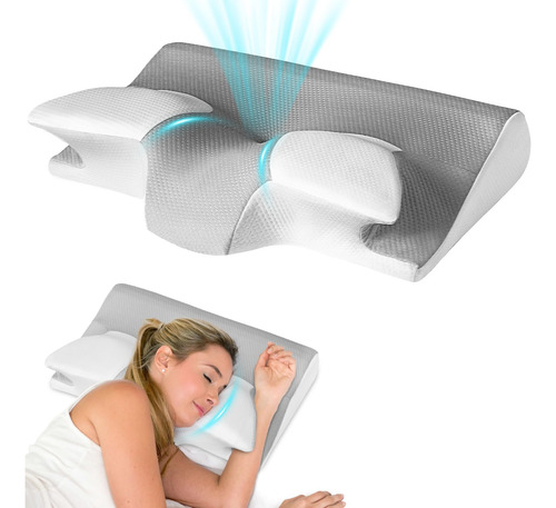 Almohada Memory Foam Cervical, Almohada Ortopedica Cervical