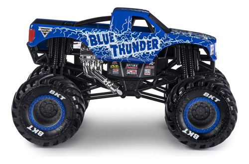 Vehículo Fundido Monster Jam Blue Thunder A Escala 1:24