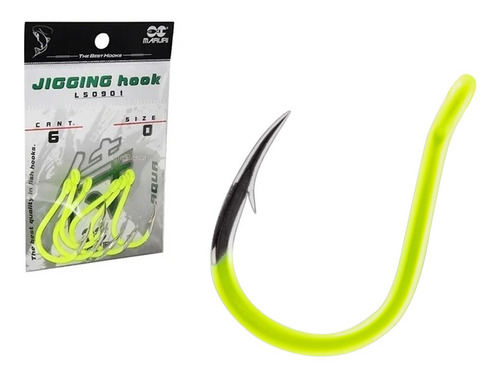 Anzol Maruri Jigging Hook Aqua L50901 (nº9/0) - 6 Peças