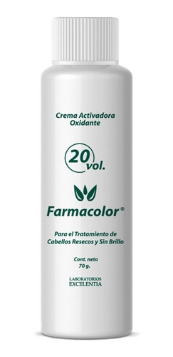 Farmacolor Crema Activadora 20 Vol X 1 Frascos. De Fábrica.