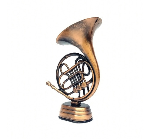 Sacapuntas Metálico Bronce De Colección Trompa.