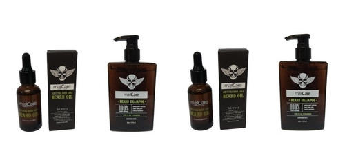 Kit Locion Crecimiento Barba, Aceite Y Shampoo, Barberia