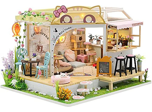 Casa De Muñecas En Miniatura Cutebee Con Muebles, Kit De Cas