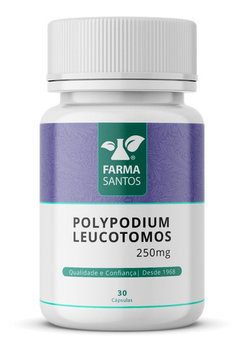 Polypodium Aumenta A Tolerância Ao Sol 250mg 30 Cápsulas Sabor Sem Sabor