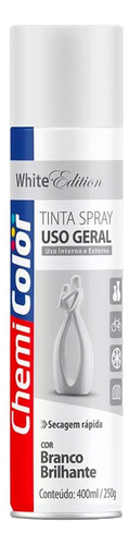 Spray Chemicolor Branco Brilhante 400ml/250g.