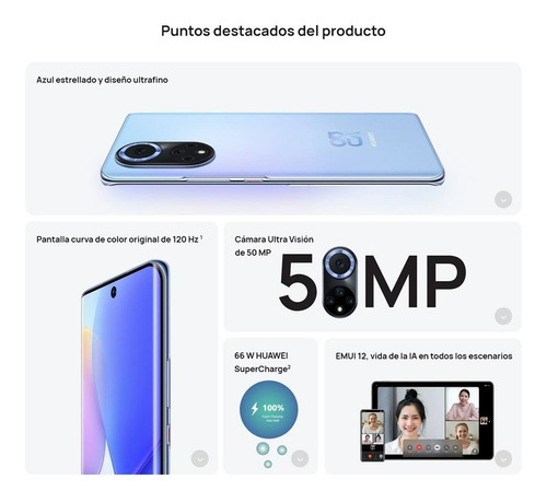 Imagen 4 de 7 de Smartphone Huawei Nova 9 8gb+128gb Dual Sim + Regalos