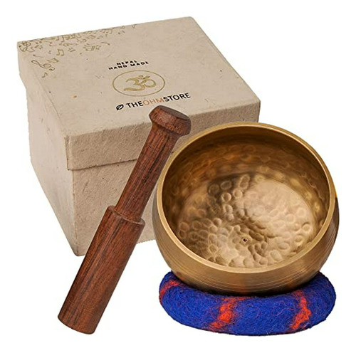 Set Cuenco Tibetano Ohm Store Con Caja De Regalo Lokta