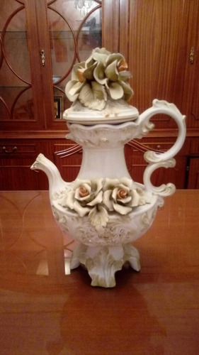 Antiguo Jarrón De Porcelana Italiana F. F. Pigato