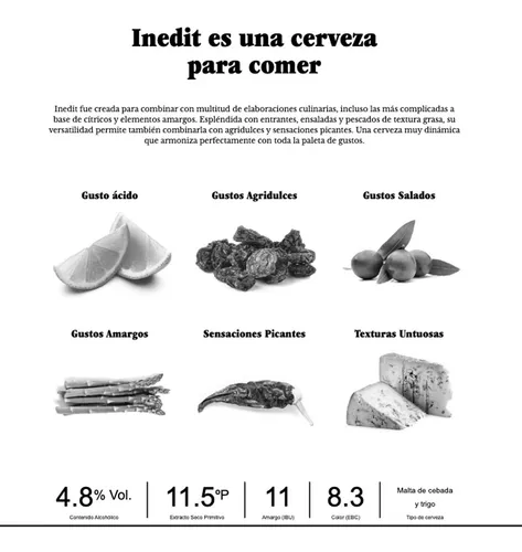 Cerveza Estrella Damm Inedit 330 Ml Pack X4 Porrones