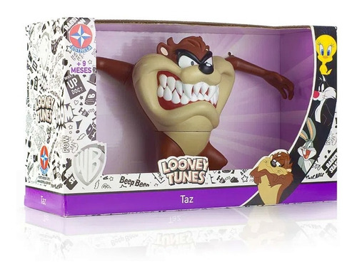 Taz Mania Boneco Vinil Demônio Tasmania Looney Tunes Estrela