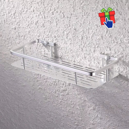 Imagen 7 de 10 de Organizador Estante Rectangular Aluminio Deco Hogar Baño