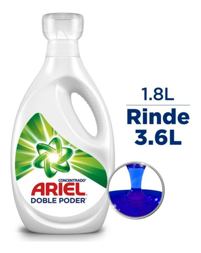 Detergente Liquido Ariel Concentrado Doble Poder 1.8 Litros