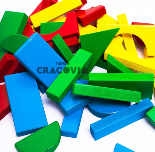 Juego Construcción Madera Bloques Gigantes Didactico 40 Pcs