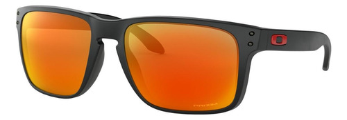 Óculos de sol Oakley Holbrook XL Extra large armação de o matter cor matte black, lente ruby de plutonite prizm, haste matte black de o matter - OO9417