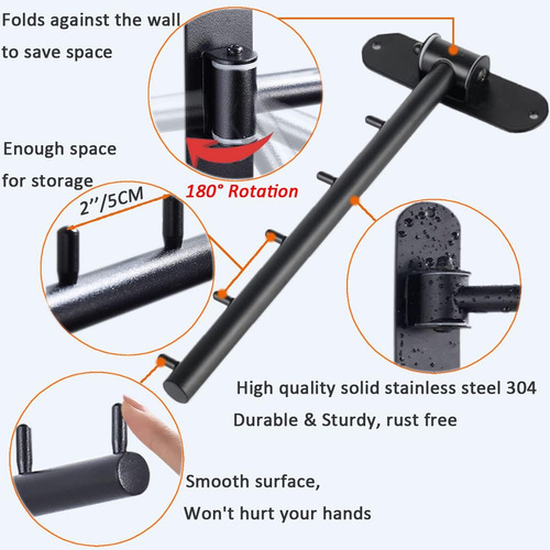 Percha De Brazo Oscilante De Acero Inoxidable Plegable Para