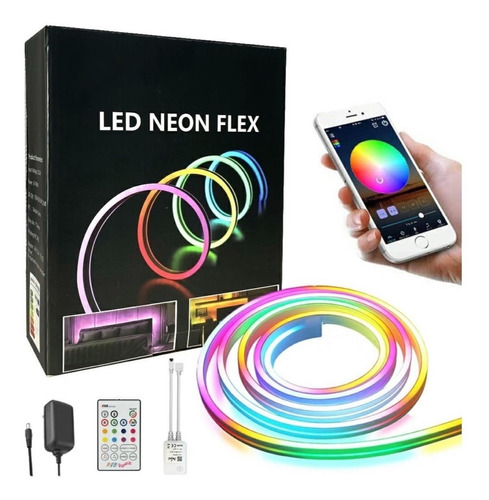 Manguera Neon Flex Led Rgb Control Remoto App Audioritmica