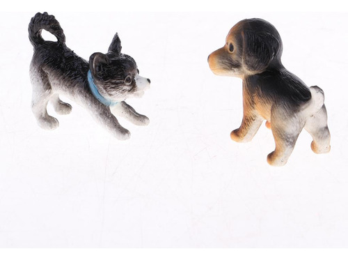 6x Figura De Cachorro Gato De Simulación En Miniatura