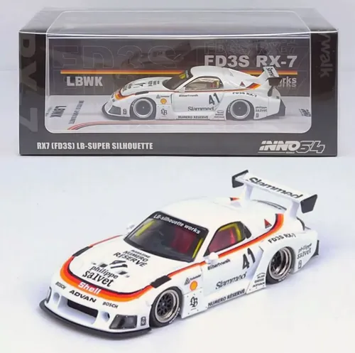 Inno64 Mazda Rx7 Lb-super Silhouette Liberty Walk Branco