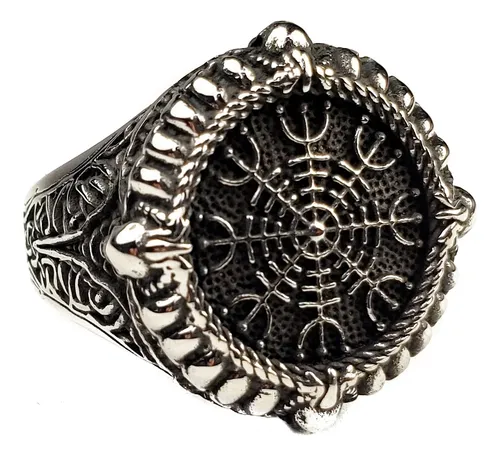 Anillo Aegishjalmur Símbolo Magico Vikingo Protección Acero Mercadolibre Anillo Aegishjalmur Símbolo Magico Vikingo Protección Acero Mercadolibre