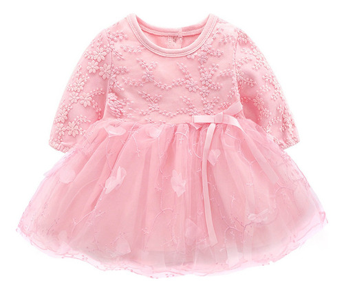 Vestido De Ropa Para Niña Recién Nacida, Trajes De Encaje Bo