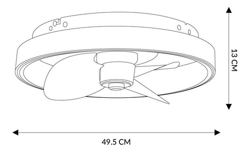 Ventilador De Techo, Luz Led, 6 Velocidades, Control Remoto.