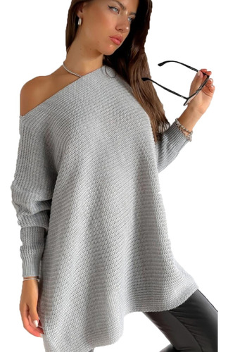 Sweater Lana Mujer Pullover Amplio Clasico Abrigado Premium