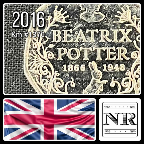 Inglaterra - 50 Pence - Año 2016 - Km # 33 - Beatrix Potter