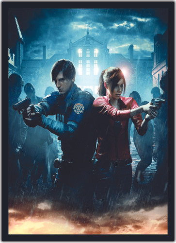 Quadro Decorativo Resident Evil Games Jogos Moldura G03
