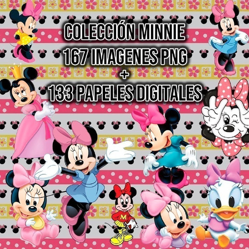 Colección Minnie Clip Art Y Papeles Digitales