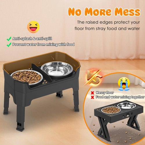 // Cuencos Elevated Dog Bowls Urpower 3 En 1 A Prueba De