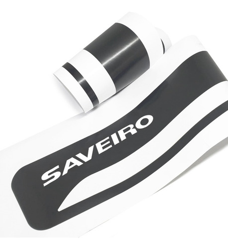 Imagem 3 de 5 de Kit Faixas Saveiro G5 G6 Adesivo Lateral E Traseiro