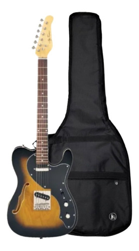 Imagem 1 de 8 de Guitarra Jay Turser Telecaster Jtdlx Thin Line Estilo Fender