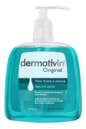 Dermotivin original sabonete líquido facial pele mista 300ml