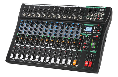 Mezclador De Audio 12 Canales Usb Bluetooth Con Efectos Digi
