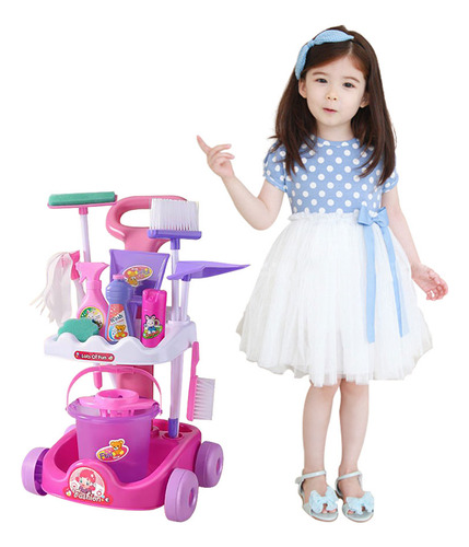 Set De Limpieza Infantil Sweeping Toys Para Niñas, 9 Piezas