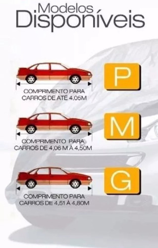 Capa Cobrir Carros Proteger Sol E Chuva Forrada 100% Imperm.